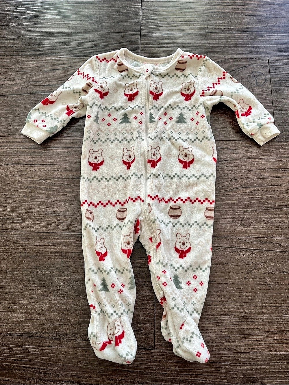 Disney Baby Footed Fleece Sleeper Christmas Baby 6M
